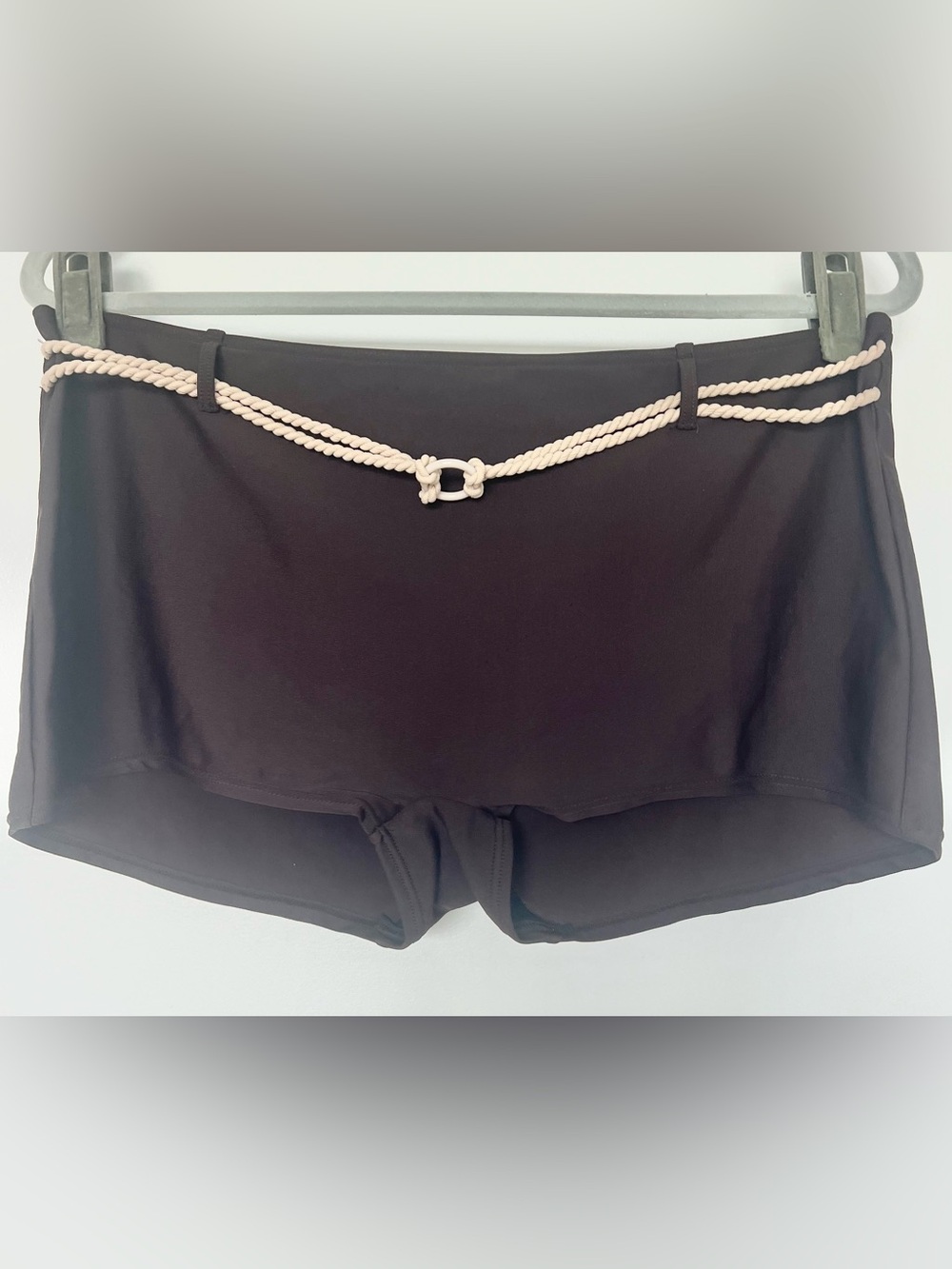 Baltex Women’s 14 Brown Swim Briefs Bikini Bottom Rope Trim